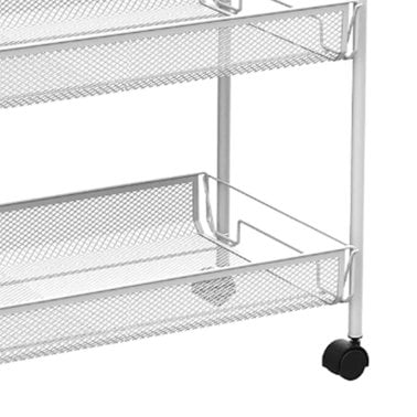 Better Houseware 4-Shelf Wheeled Metal Trolley, White