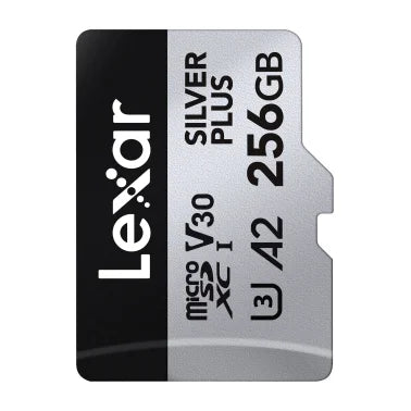 Lexar® Professional SILVER PLUS Series microSDXC™ UHS-I Card with SD™ Adapter (256 GB)