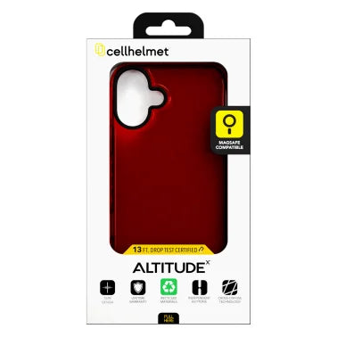 cellhelmet® Altitude X Series® Case (iPhone® 16 Plus; Lava Red)