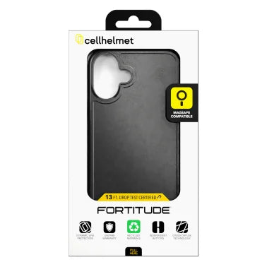 cellhelmet® Fortitude® Series Case (iPhone® 16 Plus; Onyx Black)