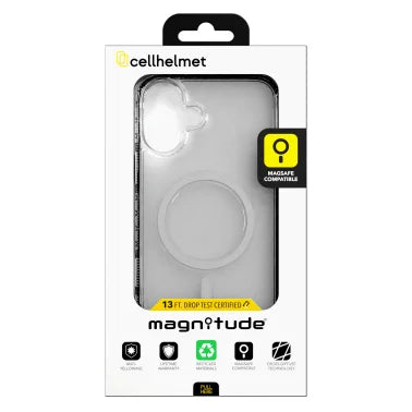 cellhelmet® Magnitude® Series MagSafe®-Compatible Case (iPhone® 16 Plus; Crystal Clear)