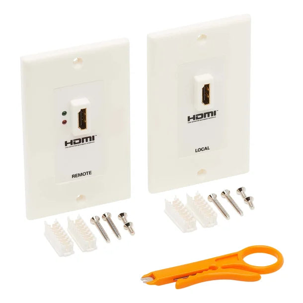 Tripp Lite® by Eaton® HDMI® over Dual CAT-5/CAT-6 Extender Wallplate Kit with Transmitter and Receiver, TAA Compliant