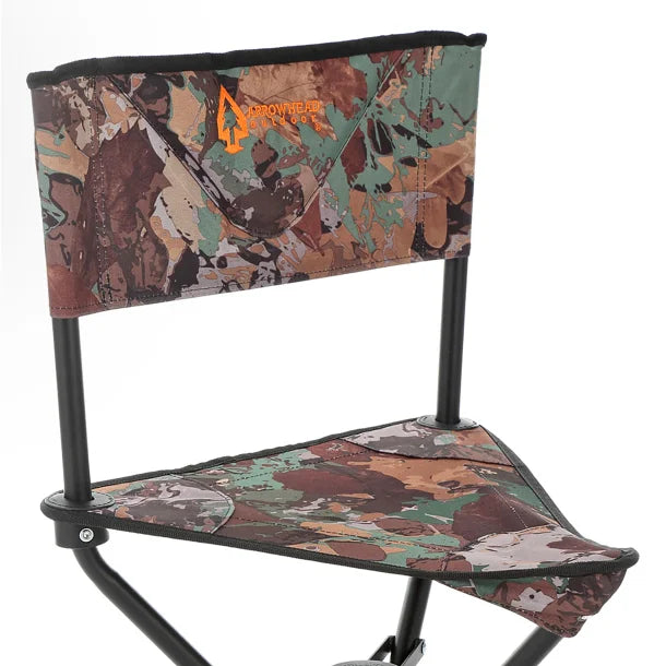 ARROWHEAD OUTDOOR™ 360°-Swiveling Compact Hunting Blind and Fishing Chair Stool Seat (Camouflage)