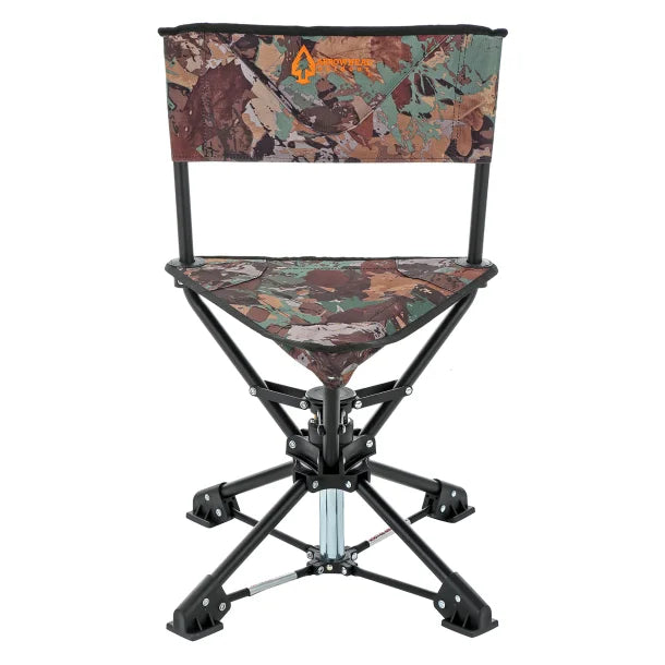 ARROWHEAD OUTDOOR™ 360°-Swiveling Compact Hunting Blind and Fishing Chair Stool Seat (Camouflage)