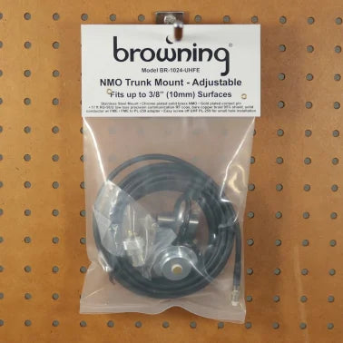 Browning® Adjustable Trunk Mount with Preinstalled UHF PL-259 Connector with FME-Female Attached, Fits up to 3/8-In. Surface