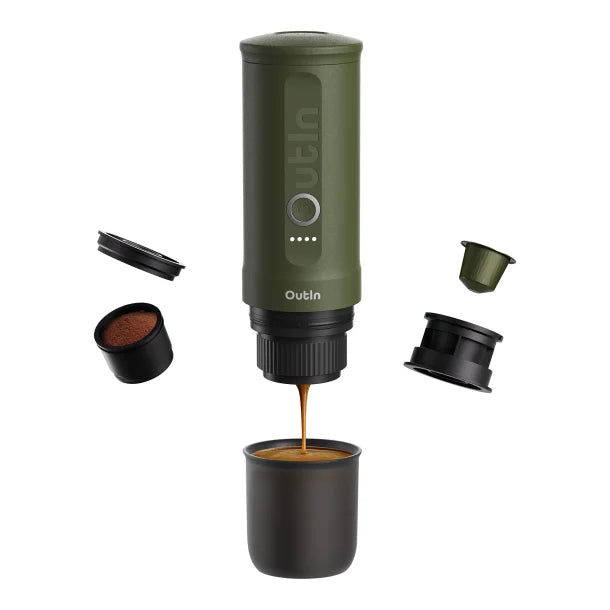 OutIn® Nano Portable Electric Espresso Machine (Forest Green)