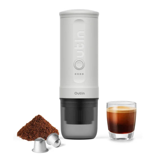 OutIn® Nano Portable Electric Espresso Machine (Pearl White)