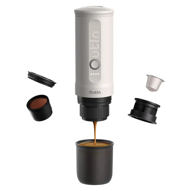 OutIn® Nano Portable Electric Espresso Machine (Pearl White)