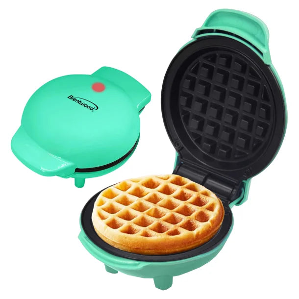 Brentwood® 400-Watt 5-In. Non-Stick Mini Waffle Maker (Blue)