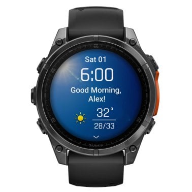 Garmin® fēnix® 8 AMOLED Multisport 47-mm GPS Watch with Silicone Band (Slate Gray/Black)