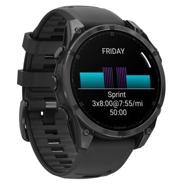 Garmin® fēnix® 8 AMOLED Multisport 47-mm GPS Watch with Silicone Band (Slate Gray/Black)