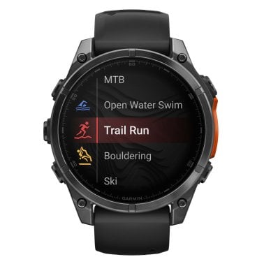 Garmin® fēnix® 8 AMOLED Multisport 47-mm GPS Watch with Silicone Band (Slate Gray/Black)