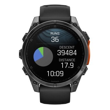 Garmin® fēnix® 8 AMOLED Multisport 47-mm GPS Watch with Silicone Band (Slate Gray/Black)