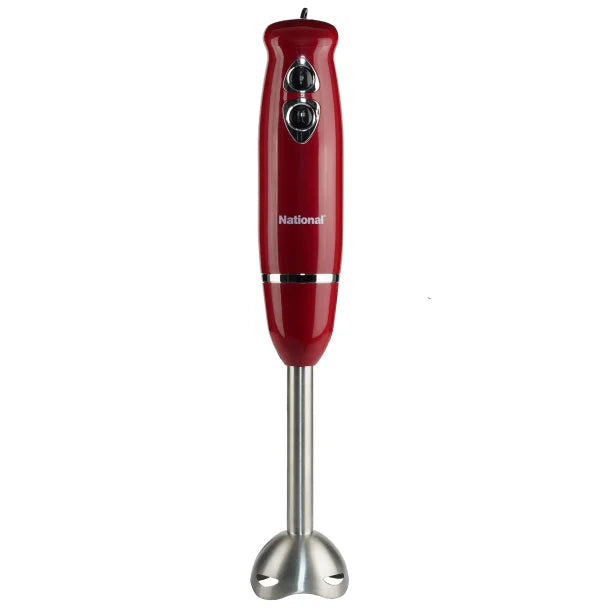 NATIONAL® 500-Watt Multi-Purpose 4-in-1 Immersion Blender with Attachments (Red)