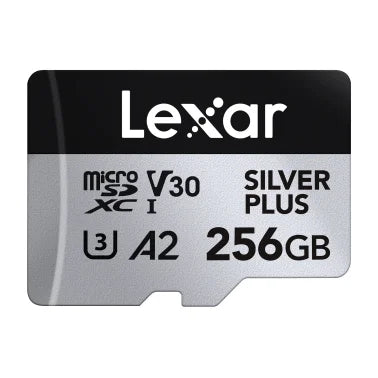 Lexar® Professional SILVER PLUS Series microSDXC™ UHS-I Card with SD™ Adapter (256 GB)
