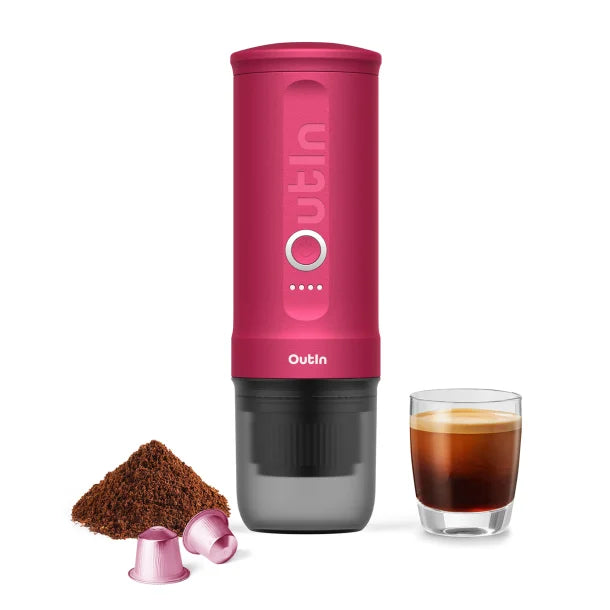 OutIn® Nano Portable Electric Espresso Machine (Fuchsia Pink)