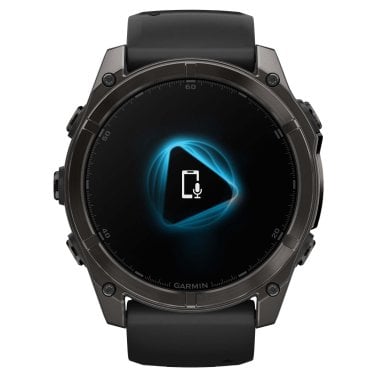 Garmin® fēnix® 8 AMOLED Multisport 51-mm GPS Watch with Silicone Band (Sapphire Lens/Carbon Gray DLC Titanium/Black)