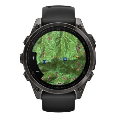 Garmin® fēnix® 8 AMOLED Multisport 47-mm GPS Watch with Silicone Band (Sapphire Lens/Carbon Gray DLC Titanium/Black)