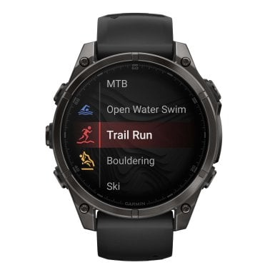 Garmin® fēnix® 8 AMOLED Multisport 47-mm GPS Watch with Silicone Band (Sapphire Lens/Carbon Gray DLC Titanium/Black)