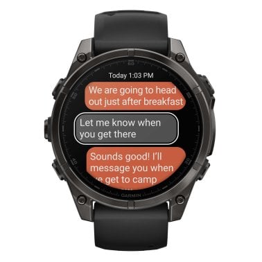 Garmin® fēnix® 8 AMOLED Multisport 47-mm GPS Watch with Silicone Band (Sapphire Lens/Carbon Gray DLC Titanium/Black)