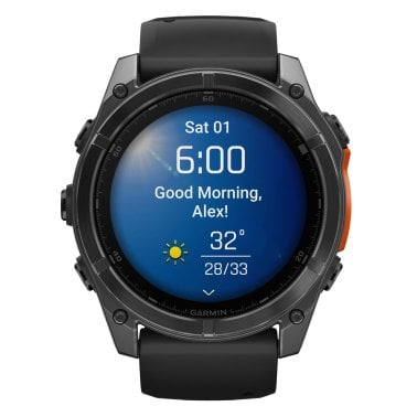 Garmin® fēnix® 8 AMOLED Multisport 51-mm GPS Watch with Silicone Band (Slate Gray/Black)