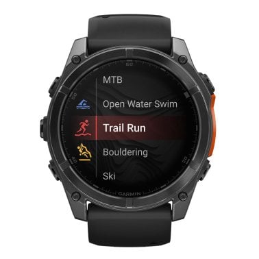 Garmin® fēnix® 8 AMOLED Multisport 51-mm GPS Watch with Silicone Band (Slate Gray/Black)