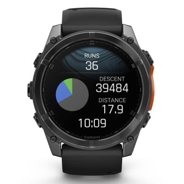 Garmin® fēnix® 8 AMOLED Multisport 51-mm GPS Watch with Silicone Band (Slate Gray/Black)