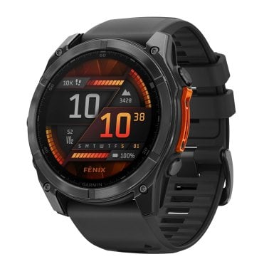 Garmin® fēnix® 8 AMOLED Multisport 51-mm GPS Watch with Silicone Band (Slate Gray/Black)