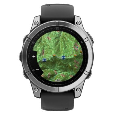 Garmin® fēnix® E AMOLED Multisport 47-mm GPS Smartwatch with Black Silicone Band (Stainless Steel)