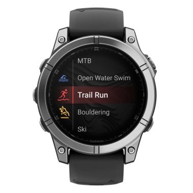 Garmin® fēnix® E AMOLED Multisport 47-mm GPS Smartwatch with Black Silicone Band (Stainless Steel)