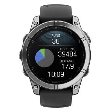 Garmin® fēnix® E AMOLED Multisport 47-mm GPS Smartwatch with Black Silicone Band (Stainless Steel)