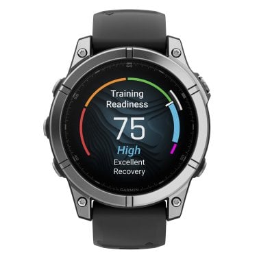 Garmin® fēnix® E AMOLED Multisport 47-mm GPS Smartwatch with Black Silicone Band (Stainless Steel)