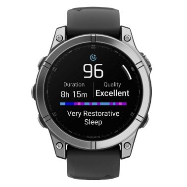 Garmin® fēnix® E AMOLED Multisport 47-mm GPS Smartwatch with Black Silicone Band (Stainless Steel)