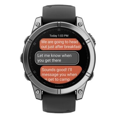 Garmin® fēnix® E AMOLED Multisport 47-mm GPS Smartwatch with Black Silicone Band (Stainless Steel)