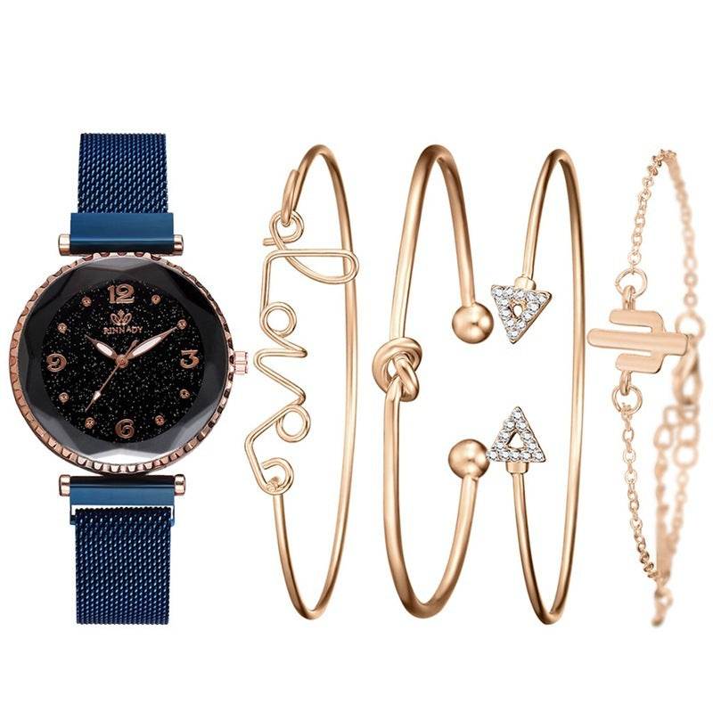 Fashion women's quartz watch bracelet bracelet set 