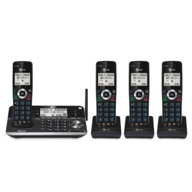 AT&T® 4-Handset Expandable Cordless Phone with Bluetooth® Connect to Cell™, Smart Call Blocker, and Answering System