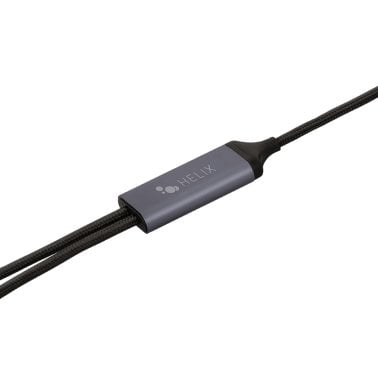 HELIX 100-Watt 2-in-1 USB-C® to DUAL USB-C® Charge and Sync Cable, 4.5 Ft.
