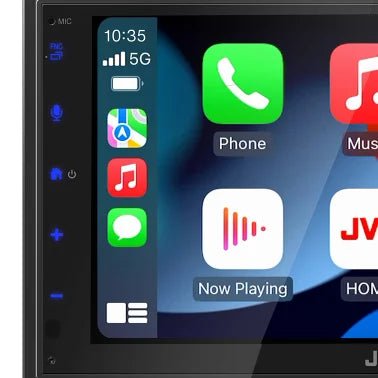 JVC® KW-M590BT 6.8-In. Car In-Dash Unit, Double-DIN/Single-DIN Digital Receiver with WSVGA Touch Screen, Android Auto™, and Apple CarPlay®