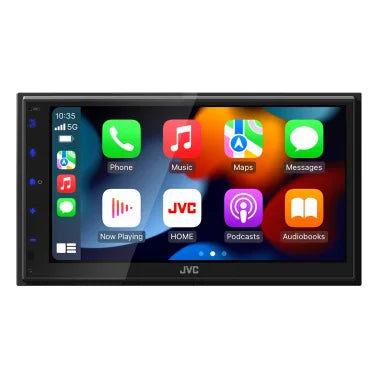 JVC® KW-M590BT 6.8-In. Car In-Dash Unit, Double-DIN/Single-DIN Digital Receiver with WSVGA Touch Screen, Android Auto™, and Apple CarPlay®