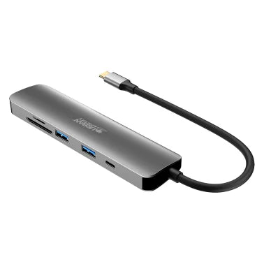 Urban Factory HUBEE 6-in-1 USB-C®, USB-A, HDMI®, and SD Card™ Mini Hub, 100-Watt PD