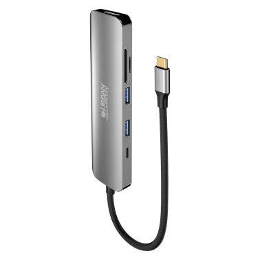 Urban Factory HUBEE 6-in-1 USB-C®, USB-A, HDMI®, and SD Card™ Mini Hub, 100-Watt PD