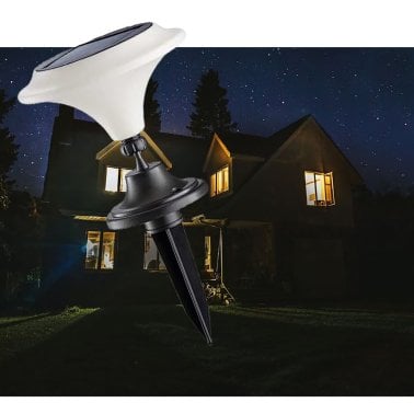 MAXSA® Innovations Solar-Powered White Integrated-LED Outdoor Martini Lamp Lights, 25 Lumens, 2 Pack