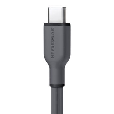 HyperGear® Flexi Pro USB-C® to USB-C® Soft-Touch Silicone Fast Charge and Sync Cable (10 Ft.; Gray)