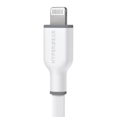 HyperGear® Flexi Pro USB-C® to Lightning® Soft-Touch Silicone Fast Charge and Sync Cable, 10-Ft. (White)