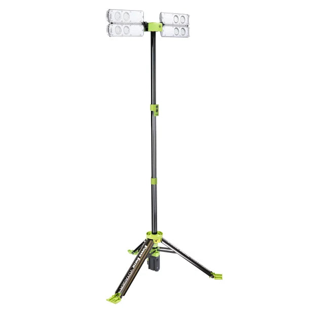 PowerSmith® Voyager 8,000-Lumen LED 4-Light Tripod-Mounted Rechargeable Portable Work Light