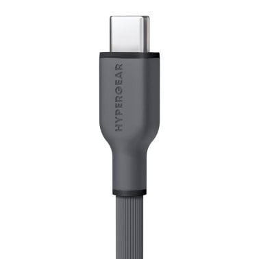HyperGear® Flexi Pro USB-C® to Lightning® Soft-Touch Silicone Fast Charge and Sync Cable, 10-Ft. (Gray)