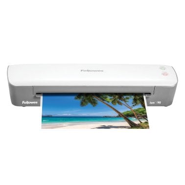 Fellowes® Ion™ 95 Personal Thermal Laminator with Pouch Starter Kit, 9.5 In., Gray/White