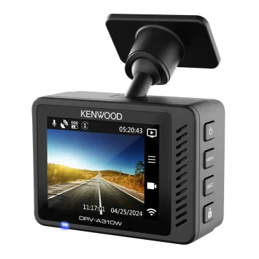 KENWOOD® DRV-A310W Front 1080p Compact Dash Cam with 2-In. Display and Built-in GPS for 12-/24-Volt Systems