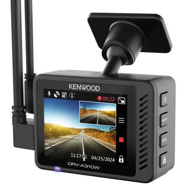 KENWOOD® DRV-A310W Front 1080p Compact Dash Cam with 2-In. Display and Built-in GPS for 12-/24-Volt Systems