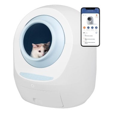 Casa Leo™ Leo’s Loo Too Smart Self-Cleaning Cat Litter Box (Baby Blue)